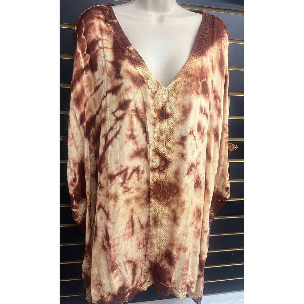 NEW JESSICA TAYLOR women's sunset escape kaftan in brown